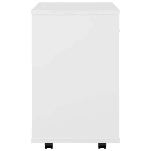 vidaXL Skåp med hjul vit 46x36x59 cm konstruerat trä - Förvaringsskåp & garderober