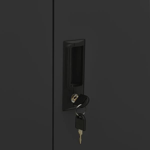 vidaXL kontorskab 90x40x102 cm stål antracitgrå -  Opbevaringsskabe