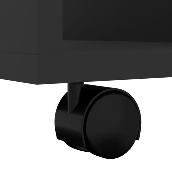 vidaXL rulleskab 60x53x72 cm konstrueret træ sort - Opbevaringsskabe