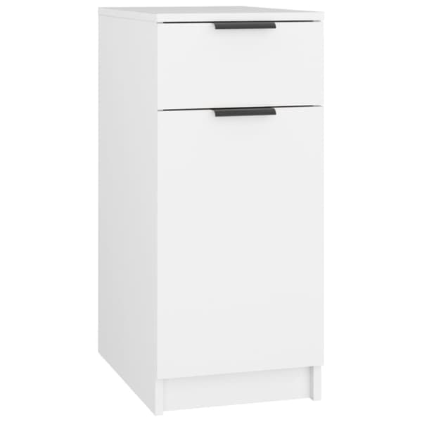 vidaXL skrivebord 33,5x50x75 cm konstrueret træ hvid - Opbevaringsskabe