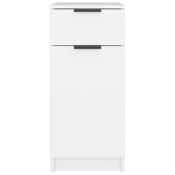 vidaXL skrivebord 33,5x50x75 cm konstrueret træ hvid - Opbevaringsskabe