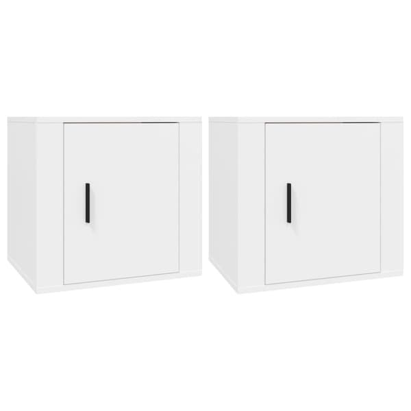 vidaXL sengeborde 2 stk. 50x39x47 cm hvid - Opbevaringsskabe