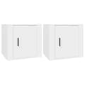 Miniatyrbillede 3 af 11: vidaXL sengeborde 2 stk. 50x39x47 cm hvid -  Opbevaringsskabe