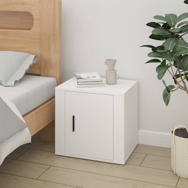 vidaXL sengeborde 2 stk. 50x39x47 cm hvid - Opbevaringsskabe