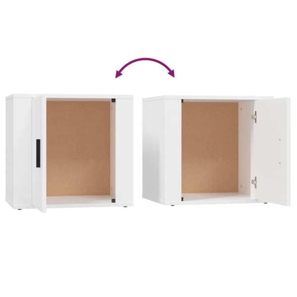 vidaXL sengeborde 2 stk. 50x39x47 cm hvid - Opbevaringsskabe
