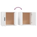 Miniatyrbillede 10 af 11: vidaXL sengeborde 2 stk. 50x39x47 cm hvid -  Opbevaringsskabe