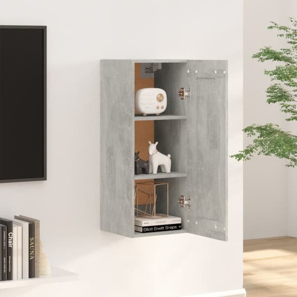 vidaXL Väggskåp betonggrå 35x34x90 cm konstruerat trä -  Förvaringsskåp & garderober