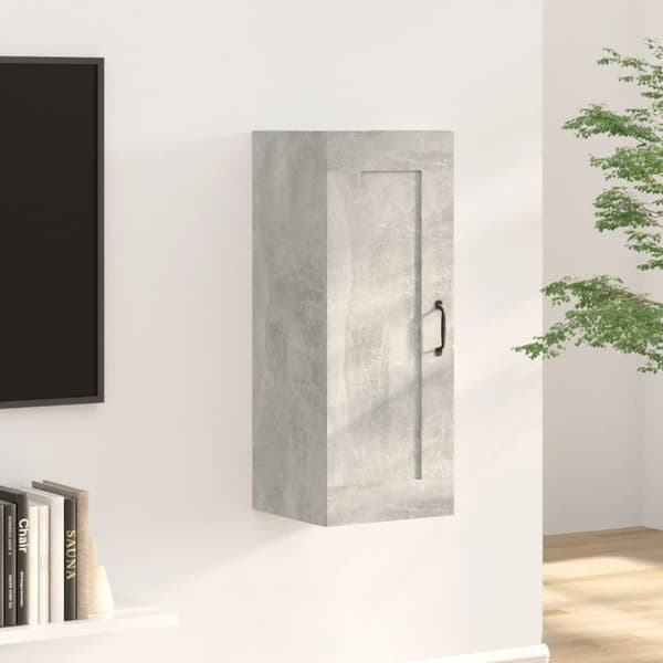 vidaXL Väggskåp betonggrå 35x34x90 cm konstruerat trä -  Förvaringsskåp & garderober