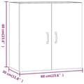 Miniatyrbillede 10 af 10: vidaXL vægskab 60x31x60 cm konstrueret træ brun egetræsfarve -  Opbevaringsskabe