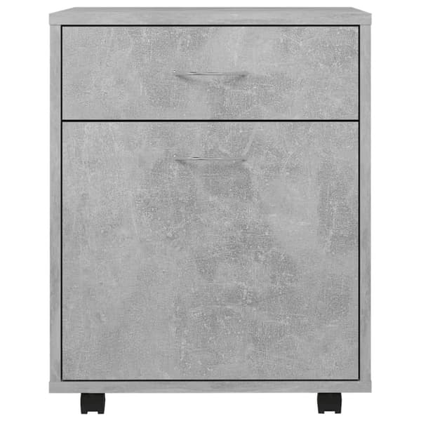 vidaXL rulleskab 45x38x54 cm konstrueret træ betongrå -  Opbevaringsskabe