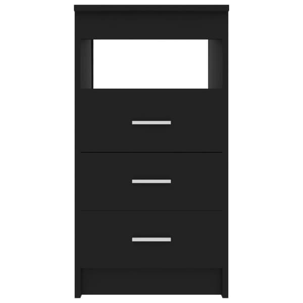 vidaXL skuffeskab 40x50x76 cm konstrueret træ sort - Opbevaringsskabe
