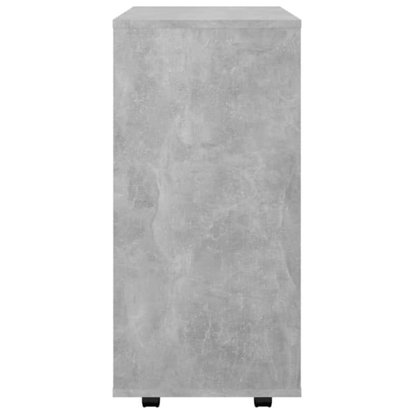 vidaXL Kaappi pyörillä betoninharmaa 60x35x75 cm lastulevy -  Säilytys- & lukkokaapit