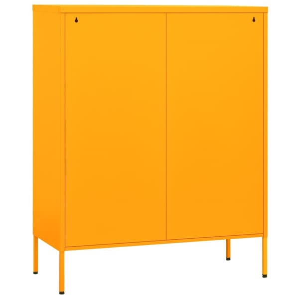 vidaXL opbevaringsskab 80x35x101,5 cm stål sennepsgul - Opbevaringsskabe