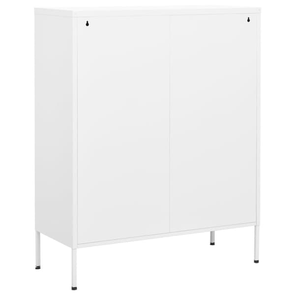vidaXL opbevaringsskab 80x35x101,5 cm stål hvid - Opbevaringsskabe