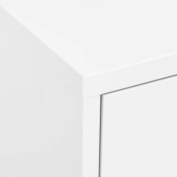 vidaXL opbevaringsskab 80x35x101,5 cm stål hvid - Opbevaringsskabe
