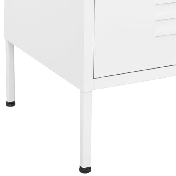 vidaXL opbevaringsskab 80x35x101,5 cm stål hvid - Opbevaringsskabe