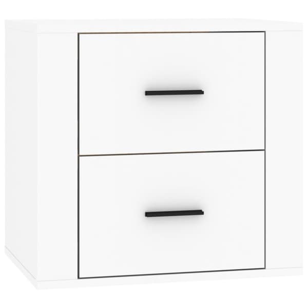 vidaXL væghængt sengebord 50x36x47 cm hvid - Opbevaringsskabe