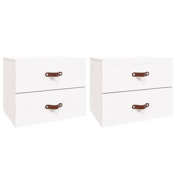vidaXL Väggmonterade sängbord 2 st vit 50x36x40 cm - Förvaringsskåp & garderober