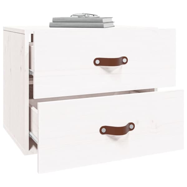 vidaXL Väggmonterade sängbord 2 st vit 50x36x40 cm - Förvaringsskåp & garderober