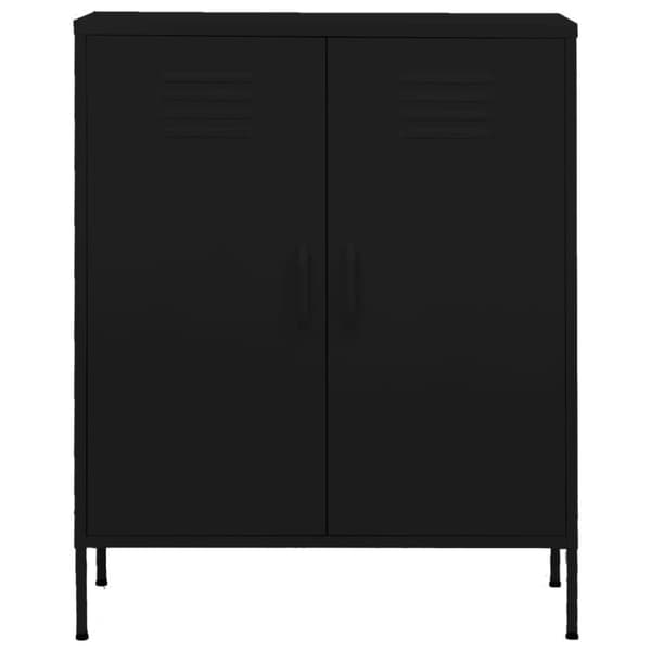 vidaXL opbevaringsskab 80x35x101,5 cm stål sort - Opbevaringsskabe