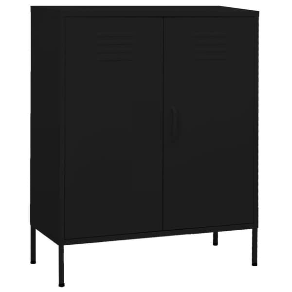 vidaXL opbevaringsskab 80x35x101,5 cm stål sort - Opbevaringsskabe