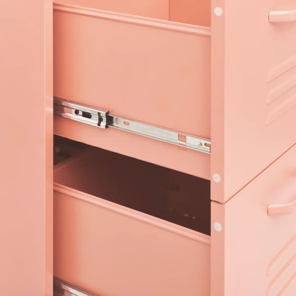 vidaXL Lipasto pinkki 80x35x101,5 cm teräs - Säilytys- & lukkokaapit