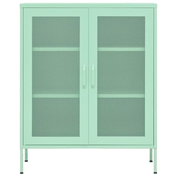 vidaXL opbevaringsskab 80x35x101,5 cm stål mintgrøn -  Opbevaringsskabe