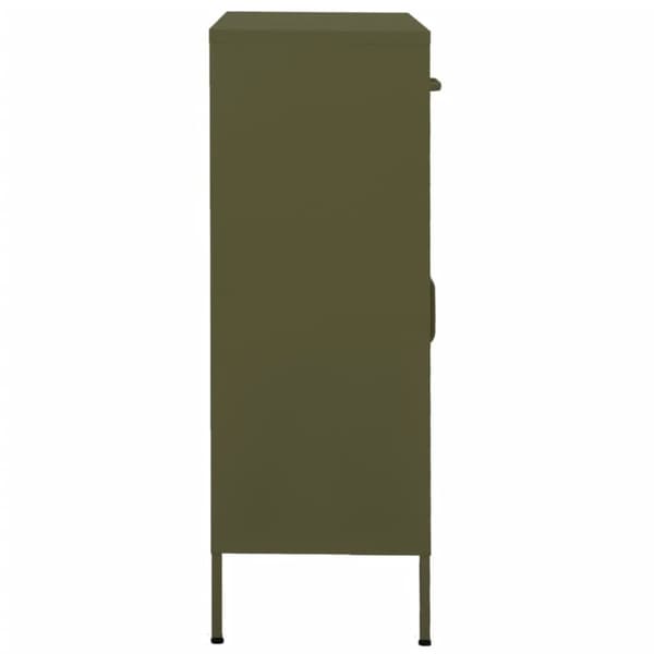 vidaXL opbevaringsskab 80x35x101,5 cm stål olivengrøn -  Opbevaringsskabe