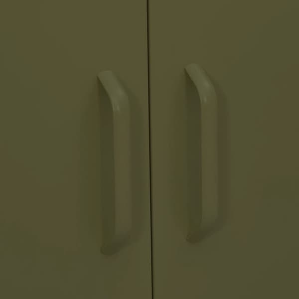 vidaXL opbevaringsskab 80x35x101,5 cm stål olivengrøn -  Opbevaringsskabe