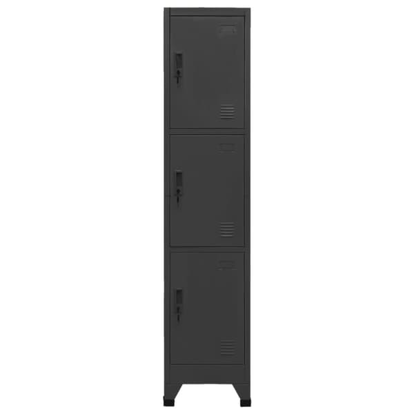 vidaXL skab 38x45x180 cm stål antracitgrå -  Opbevaringsskabe