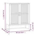 Miniatyrbillede 8 af 9: vidaXL skænk 60x30x75 cm konstrueret træ sort -  Opbevaringsskabe