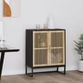 Miniatyrbillede 1 af 9: vidaXL skænk 60x30x75 cm konstrueret træ sort -  Opbevaringsskabe