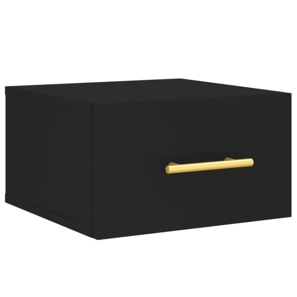 vidaXL væghængt sengebord 35x35x20 cm sort - Opbevaringsskabe