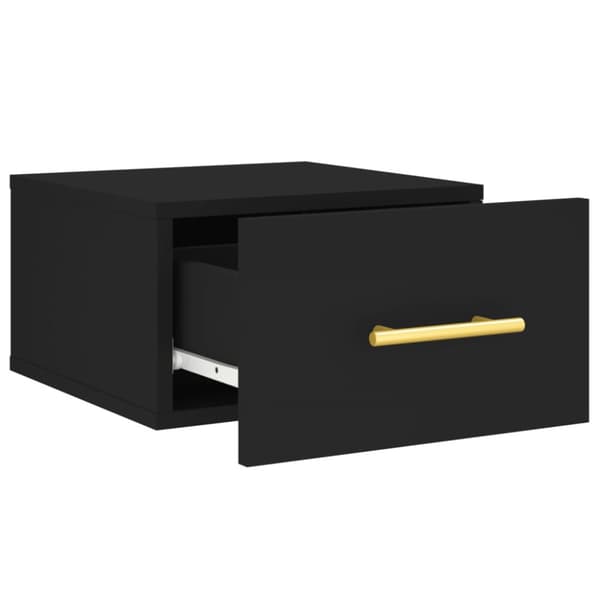 vidaXL væghængt sengebord 35x35x20 cm sort - Opbevaringsskabe