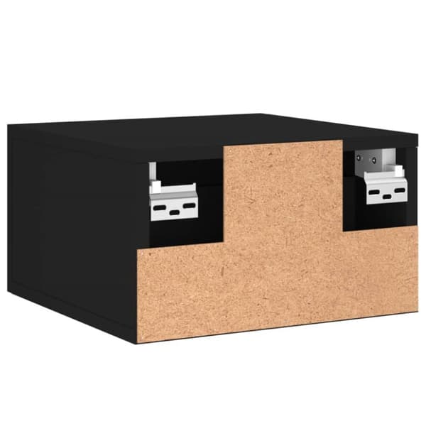 vidaXL væghængt sengebord 35x35x20 cm sort - Opbevaringsskabe