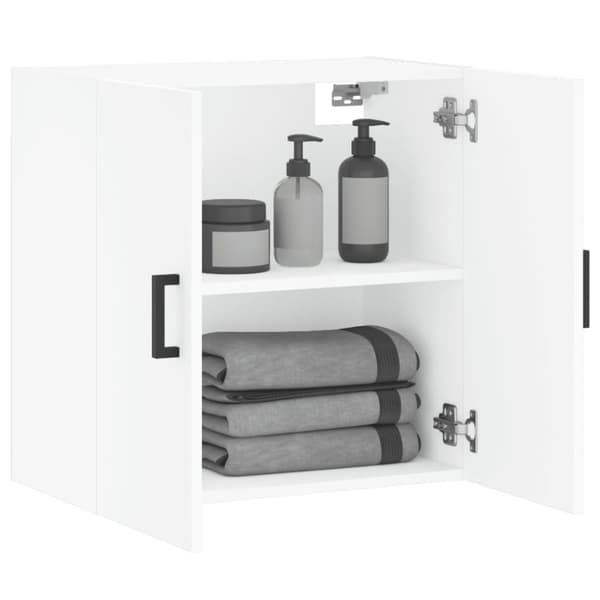 vidaXL vægskab 60x31x60 cm konstrueret træ hvid -  Opbevaringsskabe