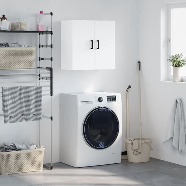 vidaXL vægskab 60x31x60 cm konstrueret træ hvid -  Opbevaringsskabe