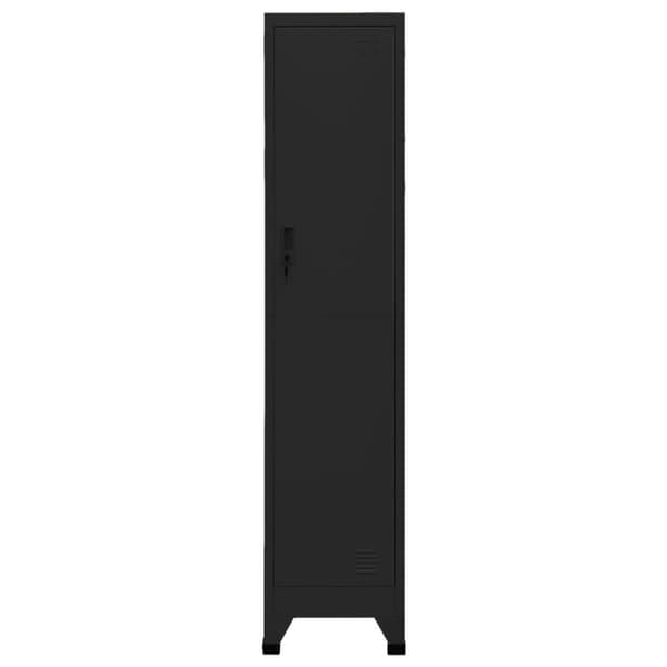 vidaXL skab 38x45x180 cm stål sort -  Opbevaringsskabe