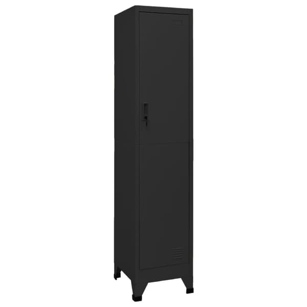 vidaXL skab 38x45x180 cm stål sort -  Opbevaringsskabe