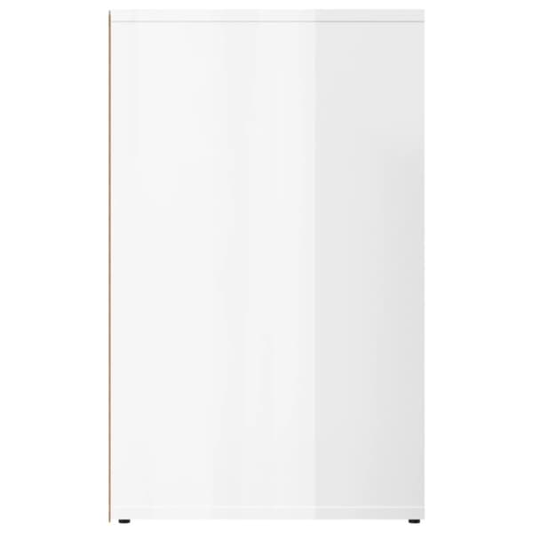 vidaXL skab 80x40x65 cm konstrueret træ hvid højglans -  Opbevaringsskabe