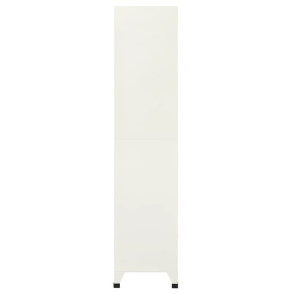 vidaXL skab 90x40x180 cm stål grå og blå - Opbevaringsskabe