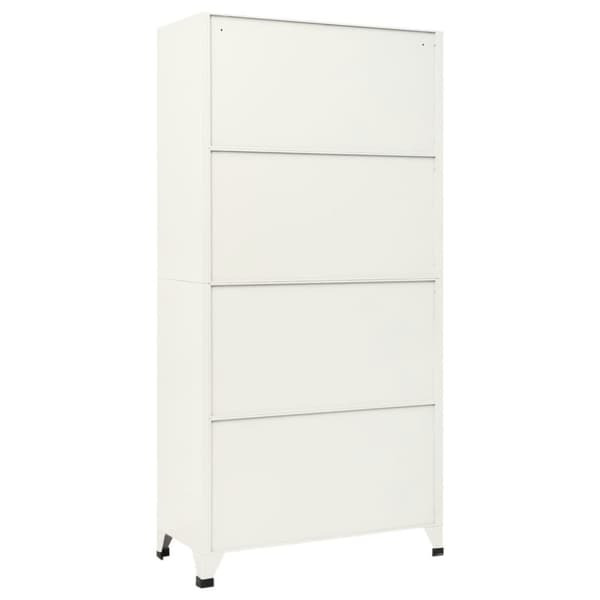 vidaXL skab 90x40x180 cm stål grå og blå -  Opbevaringsskabe