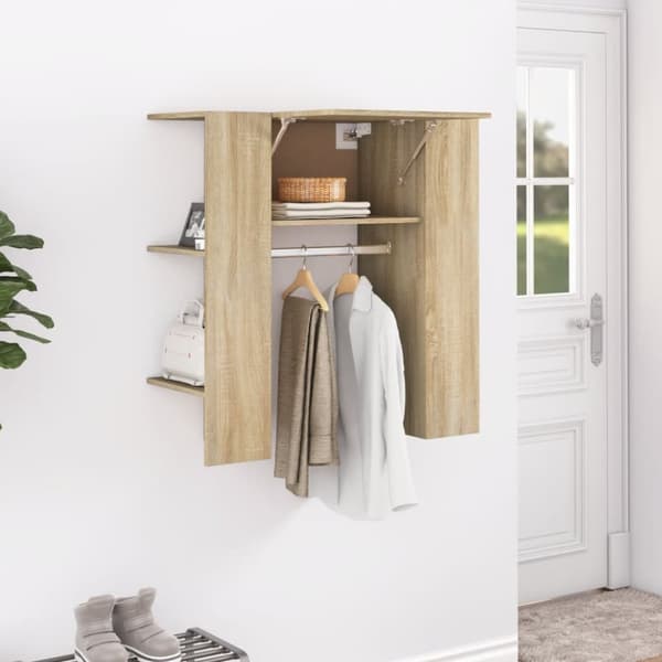 vidaXL entrémøbel 97,5x37x99 cm konstrueret træ sonoma-eg -  Opbevaringsskabe