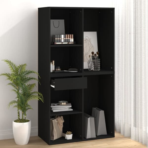 vidaXL kosmetikskab 80x40x75 cm konstrueret træ sort - Opbevaringsskabe