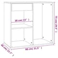 Miniatyrbillede 9 af 10: vidaXL kosmetikskab 80x40x75 cm konstrueret træ sort -  Opbevaringsskabe