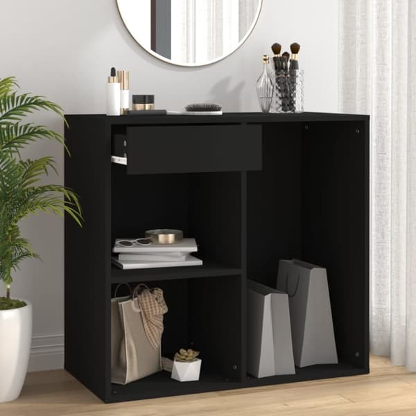 vidaXL kosmetikskab 80x40x75 cm konstrueret træ sort -  Opbevaringsskabe