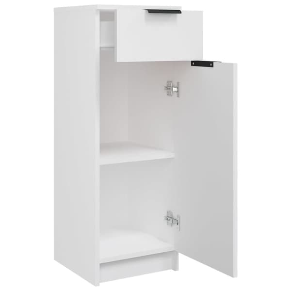 vidaXL badeværelsesskab 32x34x90 cm konstrueret træ hvid -  Opbevaringsskabe