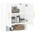 Miniatyrbillede 5 af 11: vidaXL vægskab 60x31x70 cm konstrueret træ hvid højglans -  Opbevaringsskabe