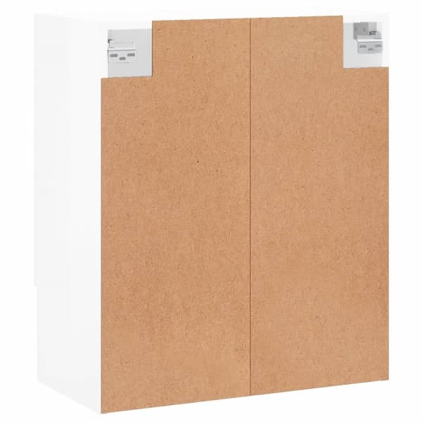vidaXL vægskab 60x31x70 cm konstrueret træ hvid højglans - Opbevaringsskabe