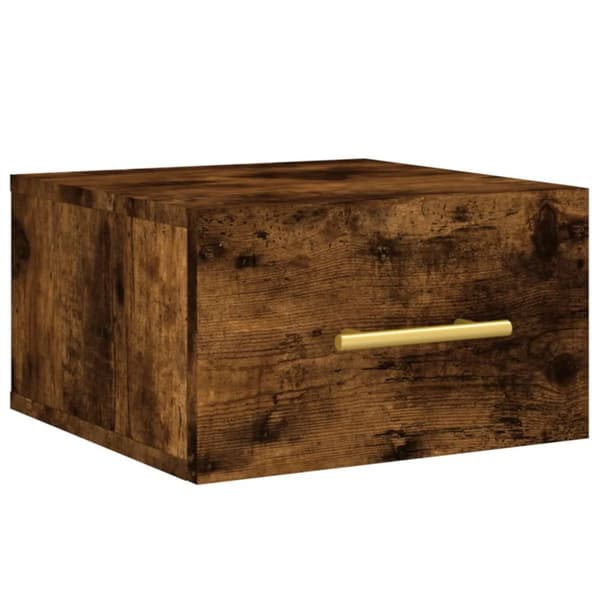 vidaXL Väggmonterat sängbord 2 st rökfärgad ek 35x35x20 cm - Förvaringsskåp & garderober
